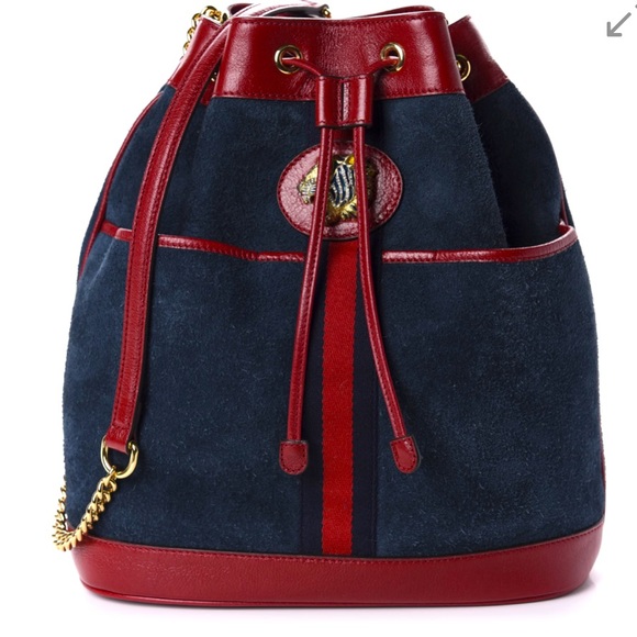 🆕 💯% Auth GUCCI Shoulder Bag - Suede Gucci Bag - Linea Rajah Bucket Bag - Picture 1 of 16
